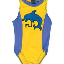 1001 Ozi Varmints Girls Zip Back Cat Suit - SP50+ - Sun/Ocean