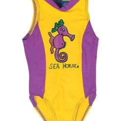 1001 Ozi Varmints Girls Zip Back Cat Suit - SP50+ - Sun/Purple