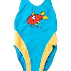 1002 Ozi Varmints Girls Spliced Racer - SP50+ - Aqua/Sun