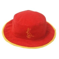 1013 Ozi Varmints Floppy Toweling Hat - SP50+ - Red (Roo)
