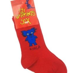 2023 Ozi Varmints Coloured Socks Red - Koala