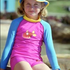 3004 Ozi Varmints Long Sleeve Rash Vest 50+ UPF - Aqua