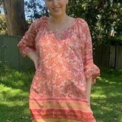 66A-104# Style Fashion Pink & Red Floral Dress