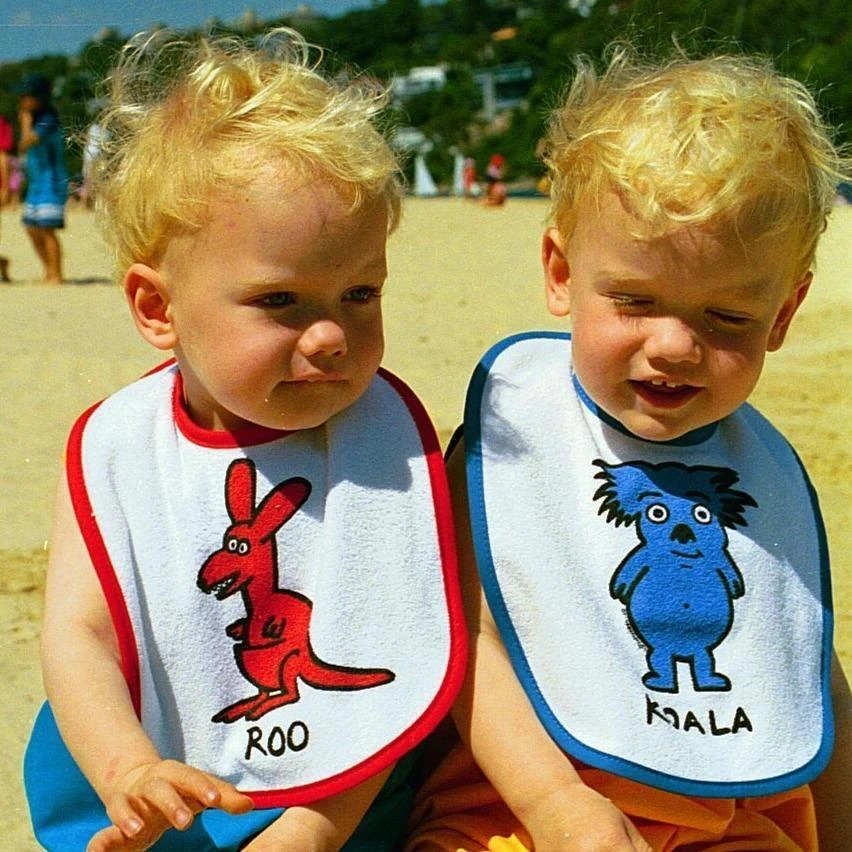 Ozi Varmints 100% Cotton Terry Toweling Baby Bibs - Image 3