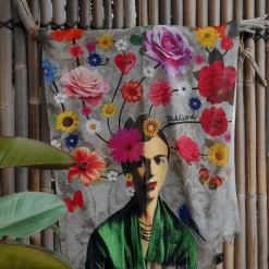 Zura Frida Kahlo Passion 100% Cotton Scarf