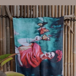 Zura Frida Kahlo 100% Cotton Scarf - Butterflies
