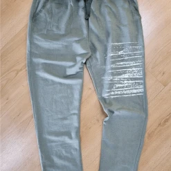 La Strada Cotton Foil Line Jogger Pant Military