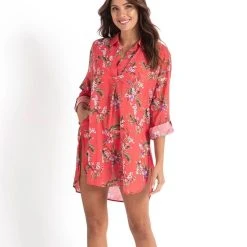 Sunseeker SS91814 Brazil Painters Shirt - Coral