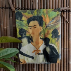 Zura Frida Kahlo 100% Cotton Scarf - Monkey