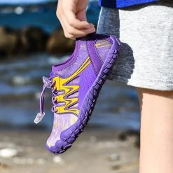 OZ RESORT Aqua Shoes For Kids - Neoprene Non Slip Rubber Sole Beach Shoes - Mauve