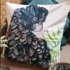 Lisa Glynn Black Cockatoo Cushion Cover 45 X -45cm Soft Plush Double Sided