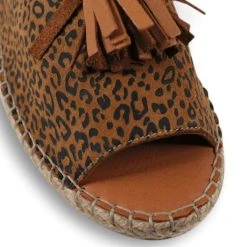 Bueno Keilor Metis Scissors 21WJ0311 Leopard Espadrilles Leather Shoes