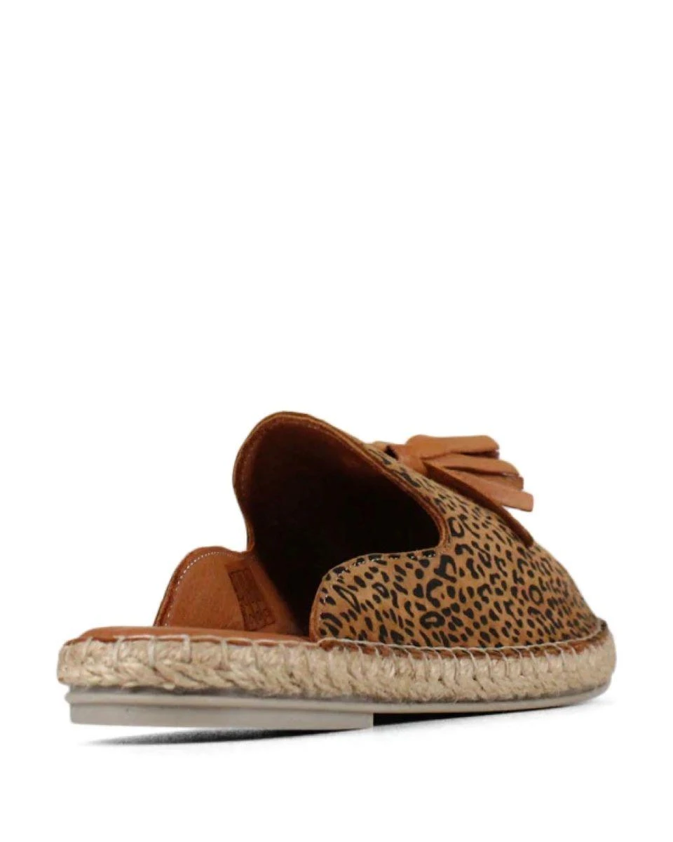 Bueno Keilor Metis Scissors 21WJ0311 Leopard Espadrilles Leather Shoes - Image 4