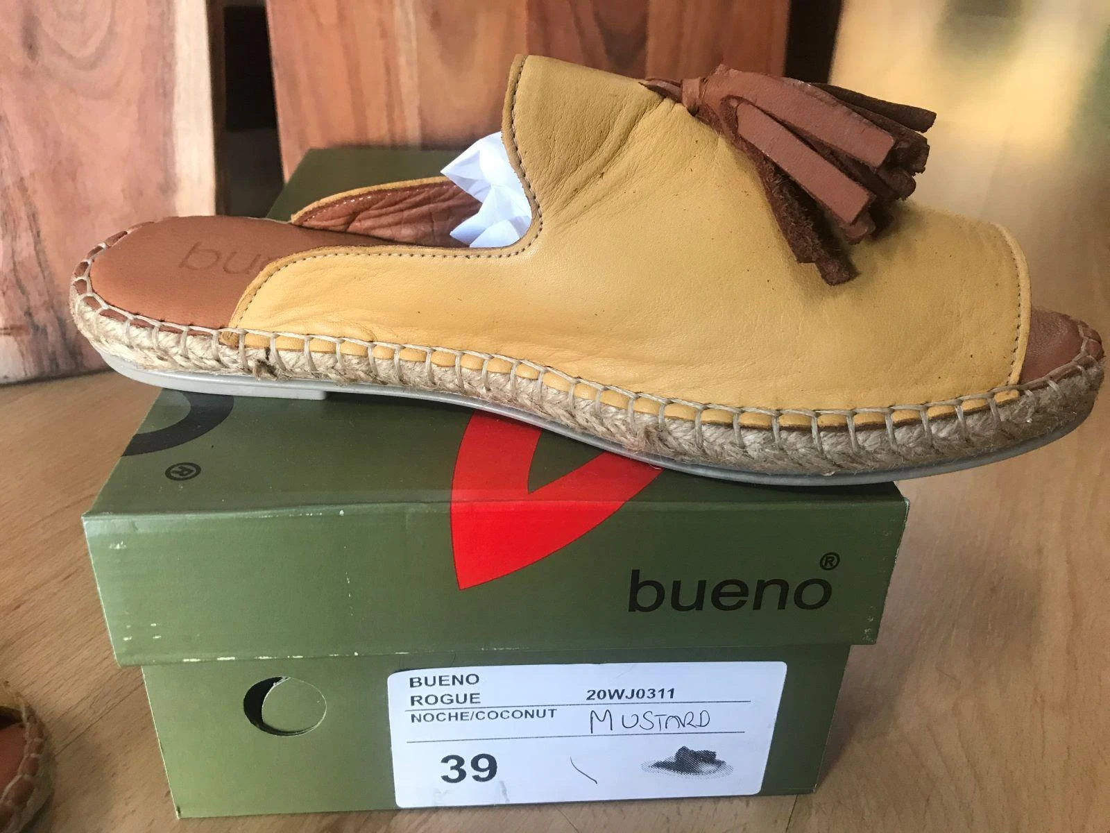 Bueno Rogue Noche Coconut 20WJ0311 Plain Espadrillas Leather Shoes - Image 3