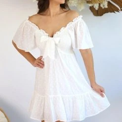 Salty Bright S0635 Bright White Cotton Dress