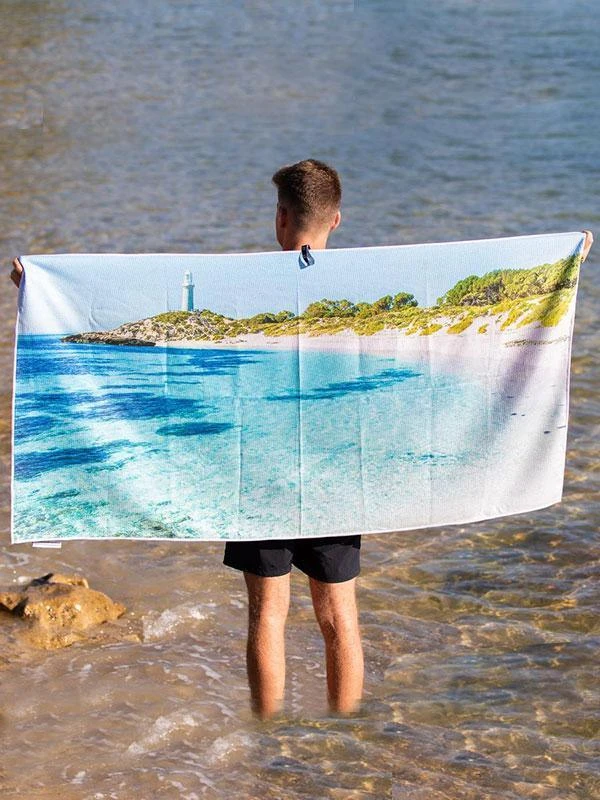 Destination Towels - Lighthouse Blues Sand Free Beach Towel - Image 3