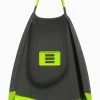 DCM Fins DMC Fins ELITE Max Charcoal Fluro Green Double Rail - Swim Fins