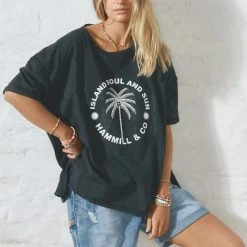 OZ RESORT Hammill & Co S402 Graphic Tee Dark Grey