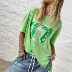 Hammill & Co S402 Graphic Tee Fluro Green