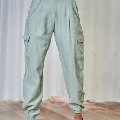 Iris Maxi 203206-2 Sage Waist Belt Pants