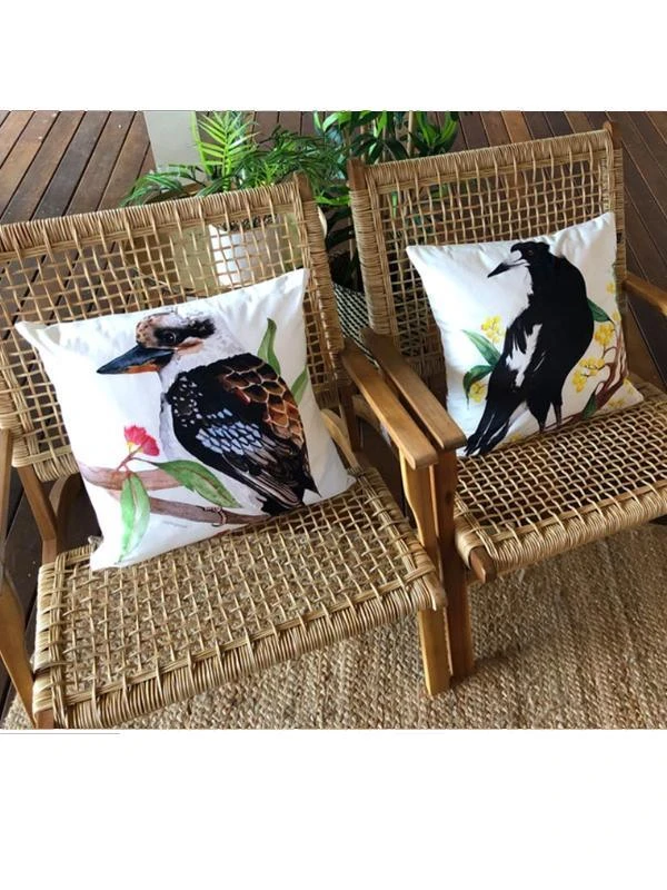 Lisa Glynn Kookaburra Cushion Cover Soft Plush Double Printed - Image 5