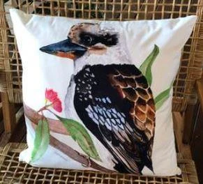 Lisa Glynn Kookaburra Cushion Cover Soft Plush Double Printed