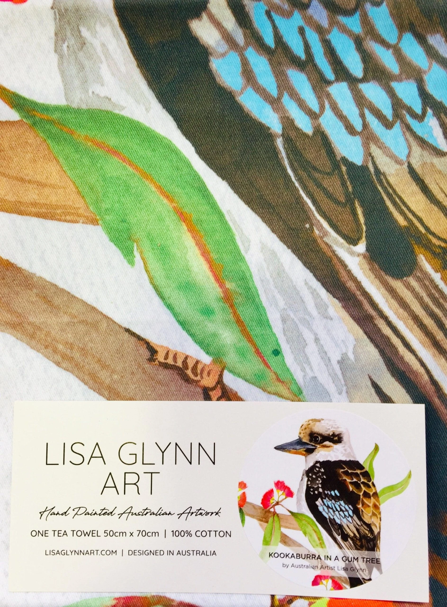 Lisa Glynn Kookaburra Tea Towel 100% Cotton Designed In Australia - Image 6