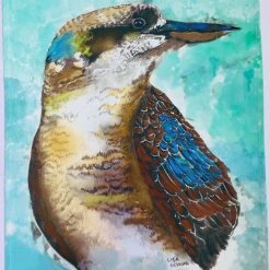 Lisa Glynn Kookaburra Two Tea Towel 100% Cotton