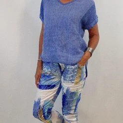 La Strada Poly Stretch Jogger Stretch Aztec Blue LSP21-70-217