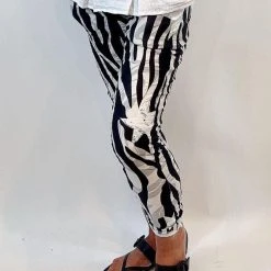 La Strada Poly Stretch Jogger Stretch Black Zebra LSP21-70-219