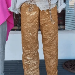 La Strada Stretch Jogger Pants Camello