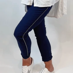 La Strada Stretch Jogger Elastane Viscose Pants LSP21-6K-NAVY