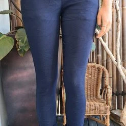 La Strada LSP20-172 Navy Stretch Cotton Beach Pants