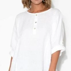 La Strada LST21-21 Italian Linen Shirt 3/4 Sleeve