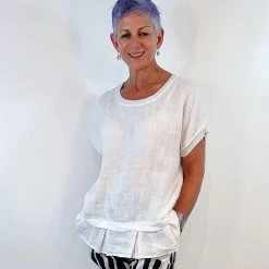 La Strada Italian Linen Cotton Top