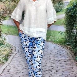 LSP21-70-52 La Strada Strectch Crinkle Italian Jogger Pant