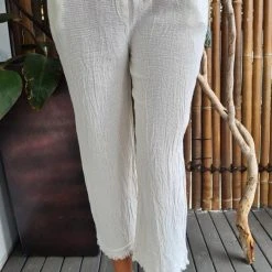 LSP21-844 La Strada Wild Raw Italian Linen Pants