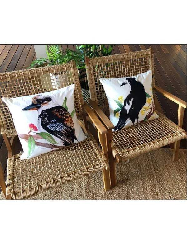 Lisa Glynn Magpie Cushion Cover 45 X -45cm Soft Plush Double Sided - Image 4