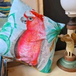 Lisa Glynn Major Mitchell Aqua Cushion Cover 45 X -45cm Soft Plush Double Printed