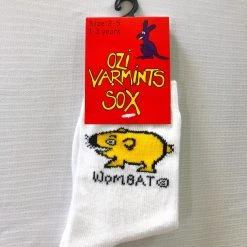 Ozi Varmints 2022 White Socks Koala Design, Childrens Socks, Soxs, Kids Socks, Sourvenir