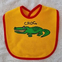 Ozi Varmints 9057 Australian Made Baby Bib Croc Sun Red