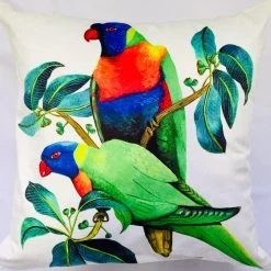 Lisa Glynn Rainbow Lorikeet Cushion Cover 45cm