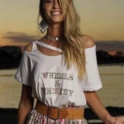 Refuge Denim LP654 Cut Away White Short Sleeve T-Shirt