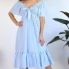 Salty Bright S0625 Cornflour Blue Cotton Long Dress