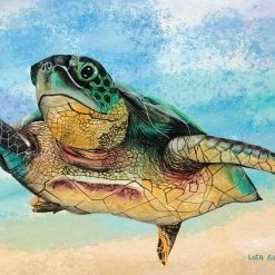 Lisa Glynn Sea Turtle 2 Tea Towel