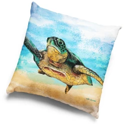 Lisa Glynn Sea Turtle Cushion Cover 45 X -45cm Soft Plush Double Printed