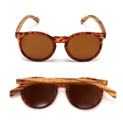 SOEK NOOSA - Tortoise Sustainable Polarized Sunglasses With Walnut Wooden Arms - Adult