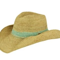 Sundaise SH404 Celeste Cowboy Raffia Hat Mint