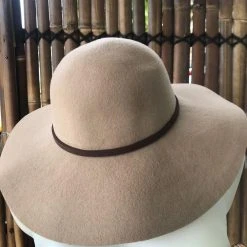 Sundaise SWH56 Renae Floppy Wool Felt Hat - Light Taupe