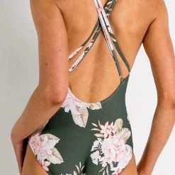 Sunseeker SS51425 Albury Multi Cross Strap Adjustable One Piece Forest